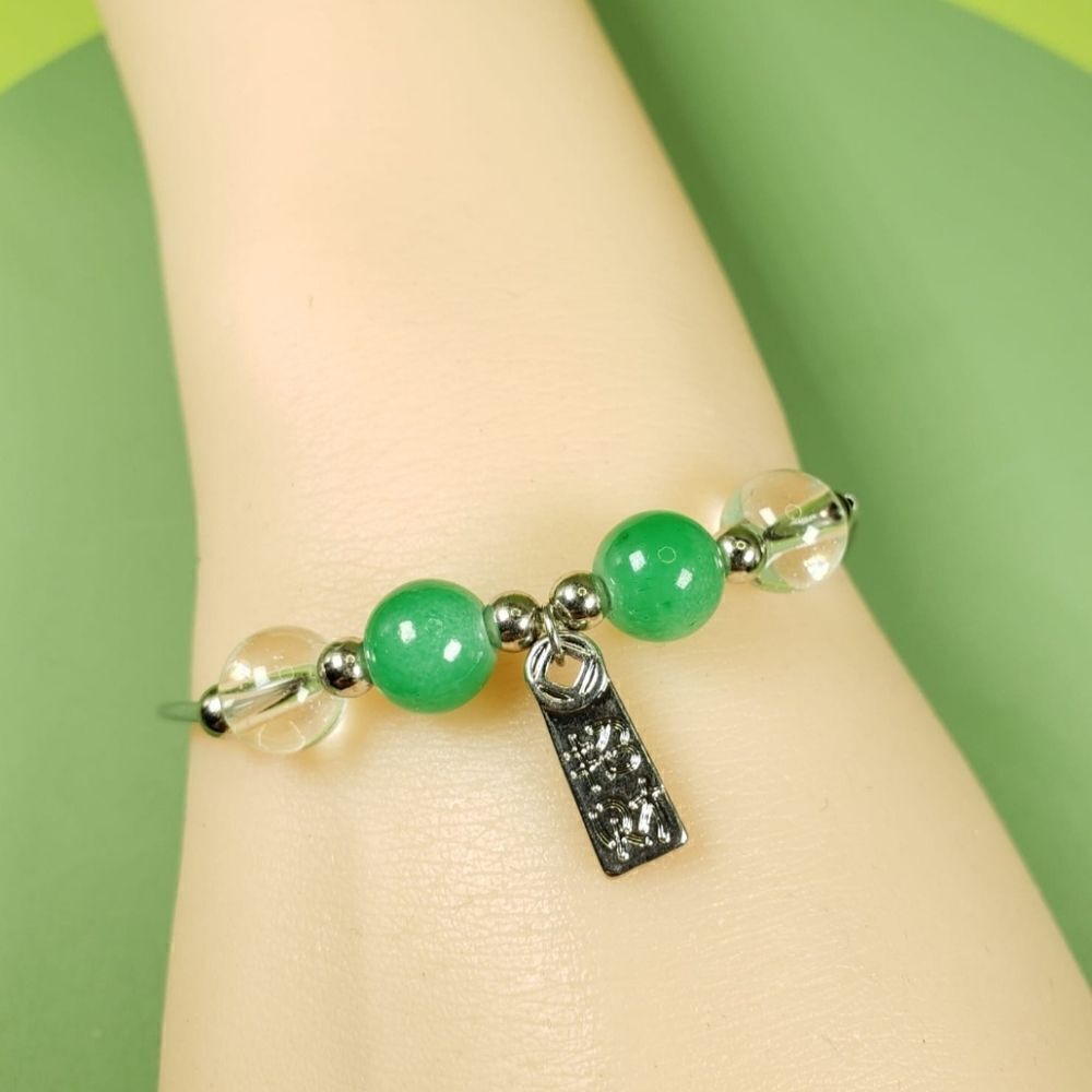 Brand New Green Crystal Beads Bracelet